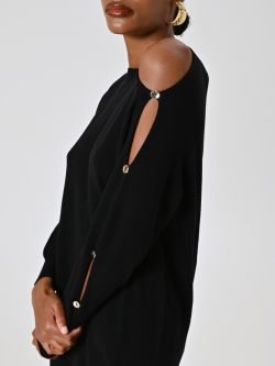Abito in Maglia Rasata Nero in_i5