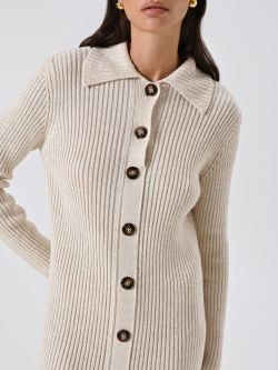 Abito Cardigan Panna in Maglia  in_i5