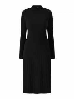 Abito in Maglia con Flessage Nero det_4