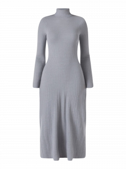 Abito in Maglia con Flessage Grigio det_4