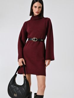 Strickkleid in Bordeaux sp_e1