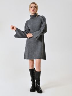 Strickkleid in Dunkelgrau in_i7