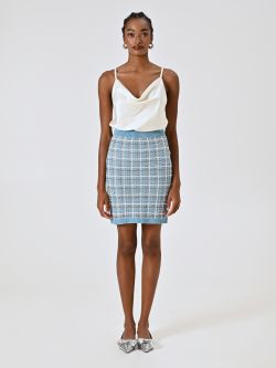 Woven Wool and Alpaca Blend Skirt det_1
