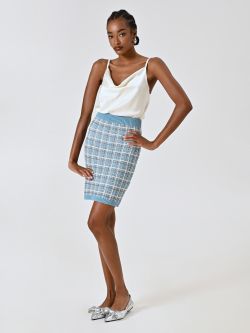 Woven Wool and Alpaca Blend Skirt in_i7