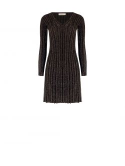Knitted Dress with Gold Lurex Thread det_4