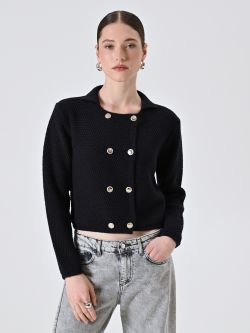 Giacca Doppiopetto Blu in Maglia  in_i7