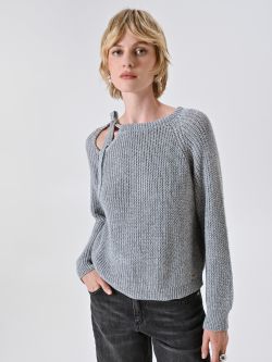 Lurex-Pullover mit Schleife in_i7