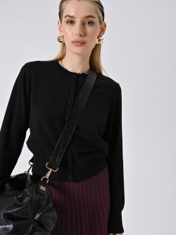 Cardigan Nero in Maglia sp_e1
