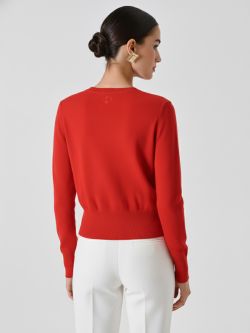 Red Knit Cardigan det_3