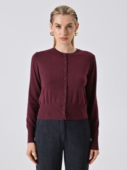 Cardigan Bordeaux in Maglia det_2