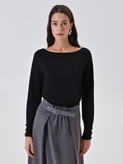 Black Knitted Turtleneck in_i7