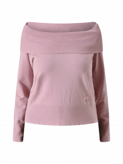 Mauve Pink Roll Neck Sweater det_4