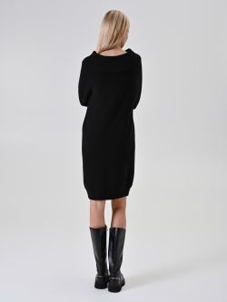Robe cocon noire en maille det_3