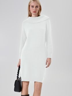 Robe pull cocon crème sp_e1