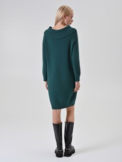 Robe boule en maille verte det_3