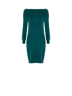 Robe boule en maille verte det_4