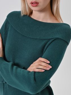 Robe boule en maille verte in_i5