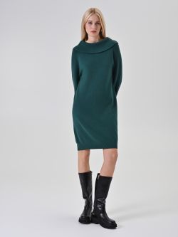 Robe boule en maille verte in_i7
