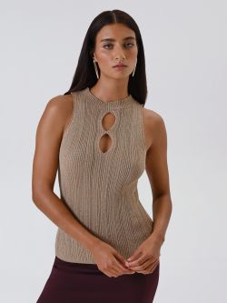 Top in Maglia Oro Lurex in_i7