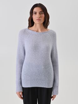 Light Blue Ribbed Sweater 2 Rinascimento Light Blue Ribbed Sweater det_2