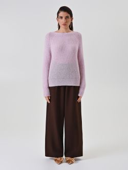 Lilac Crewneck Sweater 1 Rinascimento Lilac Crewneck Sweater det_1