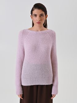 Lilac Crewneck Sweater 2 Rinascimento Lilac Crewneck Sweater det_2