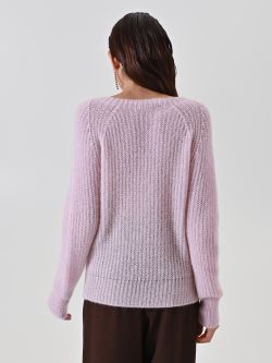 Lilac Crewneck Sweater 3 Rinascimento Lilac Crewneck Sweater det_3