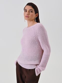 Lilac Crewneck Sweater 5 Rinascimento Lilac Crewneck Sweater in_i7