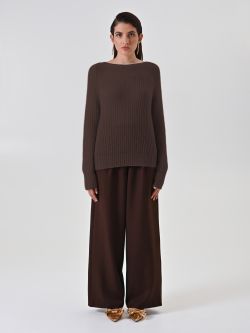 Chocolate Crewneck Jumper 1 Rinascimento Chocolate Crewneck Jumper det_1