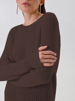 Chocolate Crewneck Jumper 4 Rinascimento Chocolate Crewneck Jumper in_i5