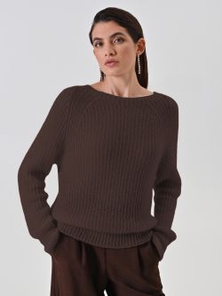 Chocolate Crewneck Jumper 5 Rinascimento Chocolate Crewneck Jumper in_i7