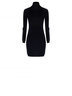Black turtleneck knit dress det_4