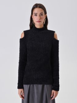 Czarny półgolf Fluffy det_2