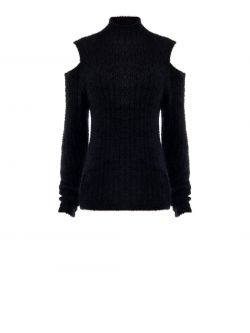 Czarny półgolf Fluffy det_4