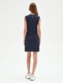 Marineblaues Strickkleid det_3