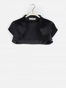 Basic shrug in satin, black 