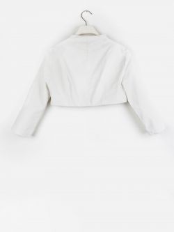 Basic shrug in faux leather, white 