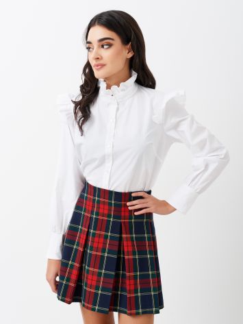 Camicia in Cotone con Rouches  Rinascimento