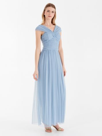 Rinascimento atelier draped dress, light blue Atelier draped dress, light blue Rinascimento