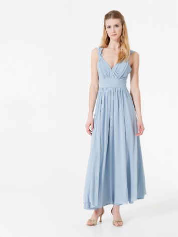 Atelier bow dress, light blue Atelier bow dress, light blue Rinascimento