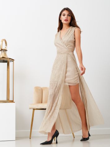 Abito High-Low in Lurex  Rinascimento