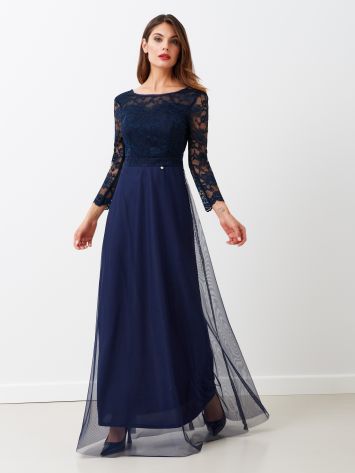 Abito Lungo in Pizzo & Tulle  Rinascimento