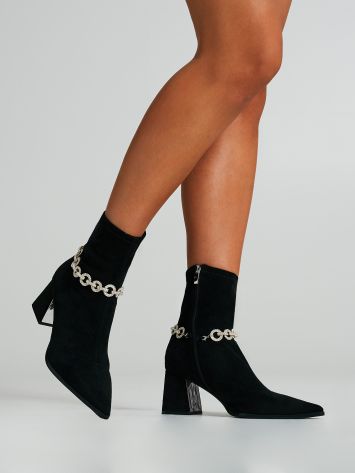 Ankle Boot with Rhinestone Anklet  Rinascimento