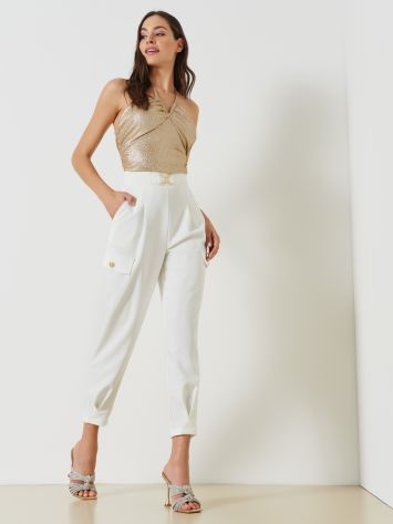 Flowy Cargo Trousers   Rinascimento