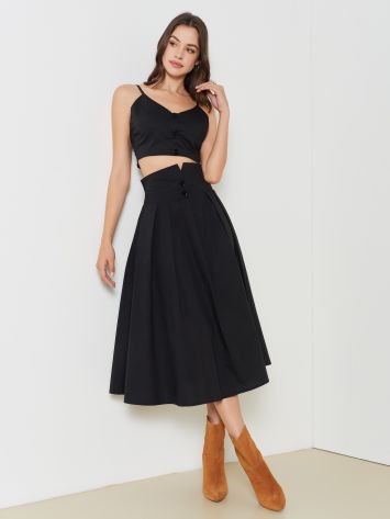 Full Midi Skirt with Pleats  Rinascimento