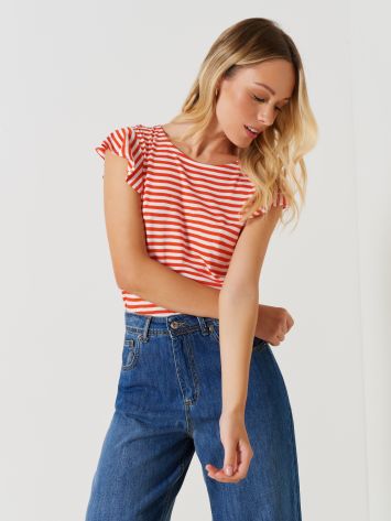 LENZING ™ ECOVERO ™ Striped T-shirt  Rinascimento