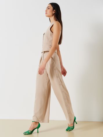 Palazzo Trousers with Buttons  Rinascimento