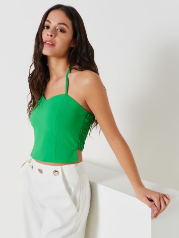 Sweetheart Neckline Top  Rinascimento