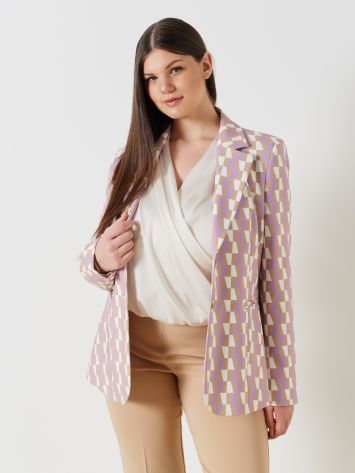 Giacca Curvy Stampata  Rinascimento