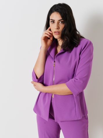Veste curvy élastique avec fermeture éclair  Rinascimento